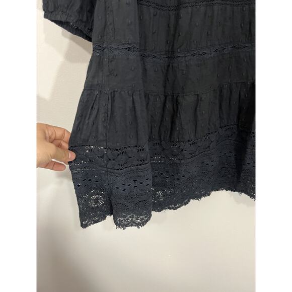 Boho Romantic Goth Prairie Cottagecore Lagenlook Peasant Dress S Witchy Rustic - Picture 6 of 15